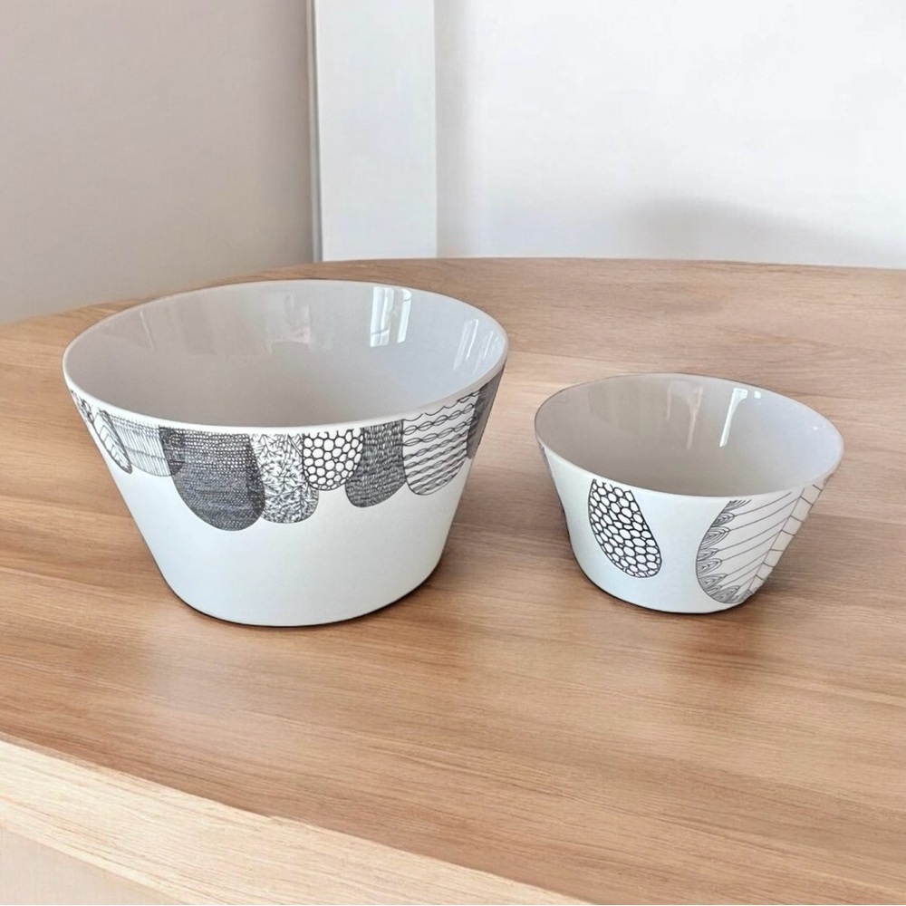 Crate & Barrel X Julia Rothman LEIF Modern Serving Bowl & Soup Bowl Set
